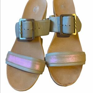 Dr. Scholls Womens Frill-Original Collection Taupe Leather Size 8.5  Medium